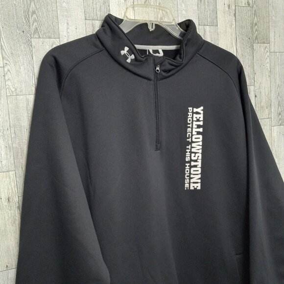 Under Armour Sweater Men's 2XL Quarter 1/4 Zip Mockneck Pullover Softshell Gorp - Picture 4 of 16